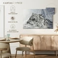 thumbnail image 5 of Elephant Stock Snow Leopard In Blizzard Wall Art - Horizontal Canvas Wall Art - Living Room Wall Decor - Animal Canvas - Blue And Black Decor - 30" x 20", 5 of 8