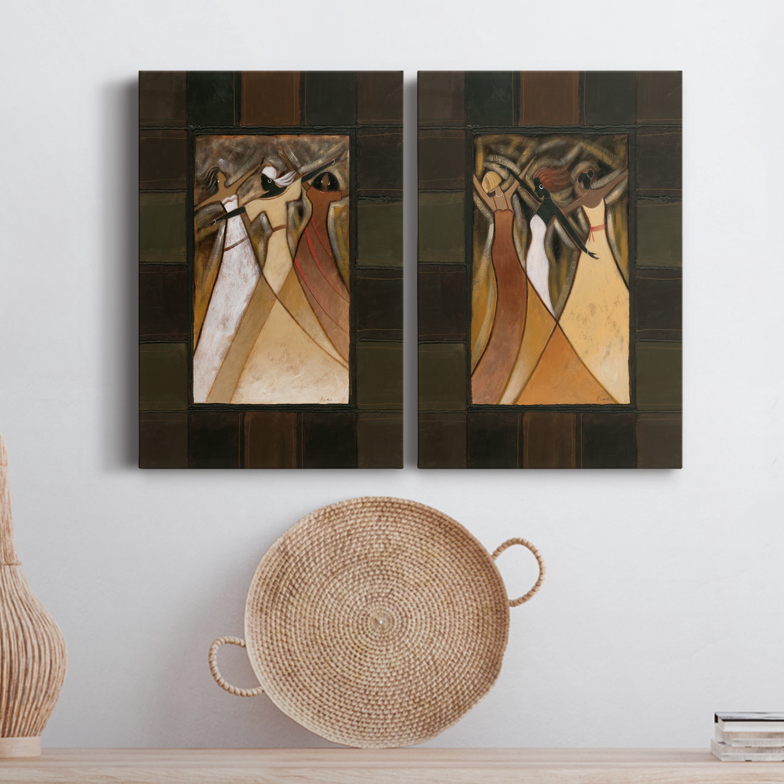 Divine Grace I Premium Gallery Wrapped Canvas - Ready to Hang - Set of 2 - 8 x 12 Each