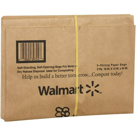 Duro Lawn & Leaf Compost Paper Bag, 30 Gallon, 5 Count
