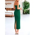 thumbnail image 2 of Vestido PRETTYGARDEN Maxi Verde Sin Tirantes con Nudo Frontal Torsionado Talle M, 2 of 8