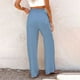 thumbnail image 5 of Pantalones palazzo de lino de cintura alta y pierna ancha para mujer, con cordón y bolsillos, 5 of 6
