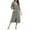 Grey, variant on TYGHBN Women's Zipper Front Robe 3/4 Sleeve Housecoat Calf Length Casual Nightgown Loose Bathrobe with Pockets Comfy Night Shirts Women Summer Gowns Women Sleepwear Women Sleep Summer plus Size Night