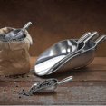 thumbnail image 4 of Cast Aluminum Round Bottom Bar Ice Flour Utility Scoop, Silver 10, 4 of 5