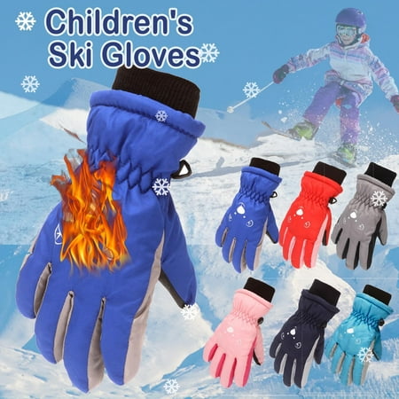 

QIPOPIQ Clearance Toddler Girls Boys Snow Gloves Kids Ski Winter Gloves Waterproof Windproof Children Warm Gloves