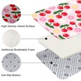 thumbnail image 4 of Cute Cherry Flannel Bath Mat 16x24 Inches, Colorful Flower Soft Absorbent Non-Slip Bathroom Rug, Machine Washable Floor Mat for Shower, 4 of 7