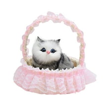 Toy Funny Toys Cat In The Lace Hanging Doll Mini Cat With Sounds Sleeping Cute Kitty For Kids Boys Girls
