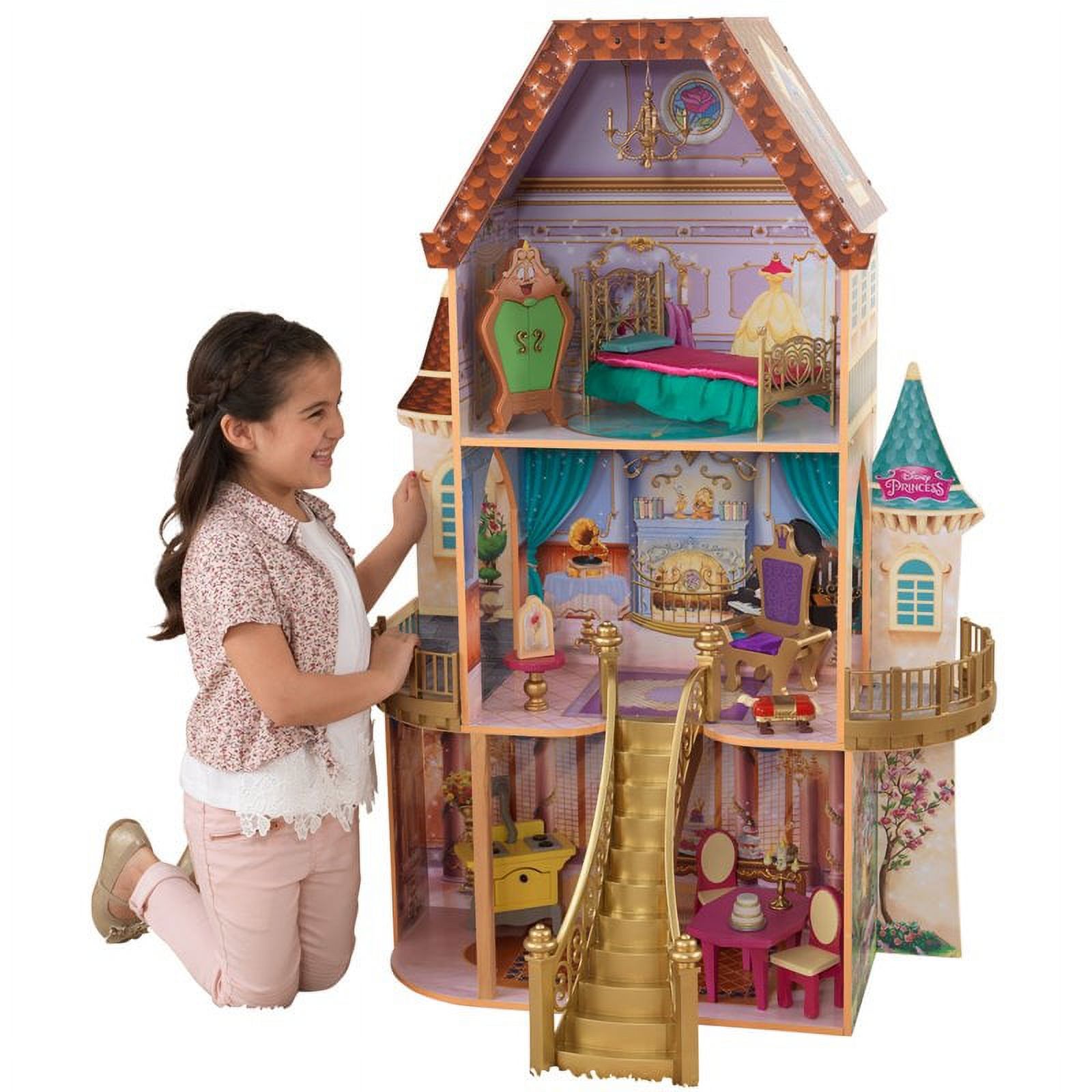 KidKraft Disney Princess Belle Enchanted Wooden Dollhouse - image 3 of 17