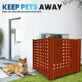 thumbnail image 5 of Privacy Screens Fence Panel, 3 Panel Wooden, 37in Height, Air Conditioner Fence Panels, for AC, Trash, Pool Pumps, Outdoor Space, Brown, 5 of 8