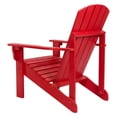 thumbnail image 4 of Shine Company Traditional Cedar Wood Patio Firepit Adirondack Chair in Red, 4 of 7