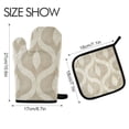 thumbnail image 2 of Yayeee Oven Mitts and Pot Holder Set of 2 Heat Resistant Kitchen Gloves Baking Hot Pad, Light Brown Pattern, 2 of 5