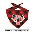 thumbnail image 3 of Tvtnvo Pet Christmas Bandana Stylish Tartan Plaid Dog Clothes Pet Clothes Geometric Merry Christmas Pet Costume Cozy Soft Flannel Fabric Easy Wear Accessory for Dogs Pets Red, 3 of 6