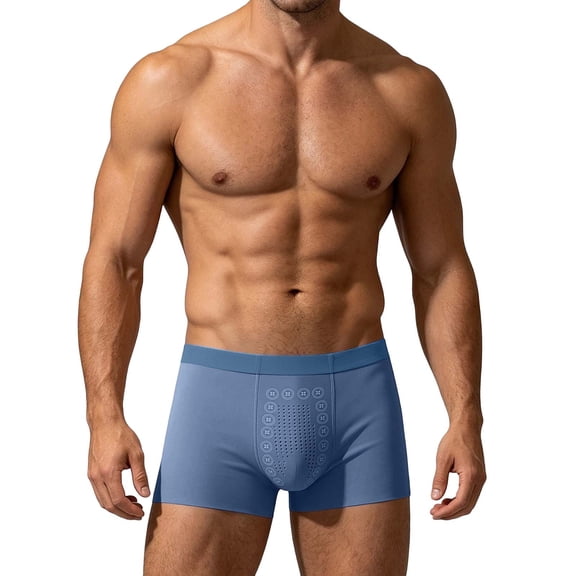 Mens Boxer Briefs Seamless Mid Rise Breathable Underwear for Men