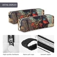 thumbnail image 4 of Yiaed Tribal Futuristic Warrior Print Leather Pencil Case - Leather Pen Pencil Holder - Elegant & Practical Pencil Pouch for Work & Office, 4 of 7