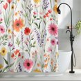thumbnail image 2 of Flowers Fabric Shower Curtain Spring Scenery Washable Shower Curtains for Bathroom, Waterproof Bath Curtain with Hooks Home Decor 72x72in, 2 of 8