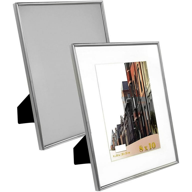 8x10 Frame for 5x7 Picture Silver Aluminum (8 Pcs per Box)