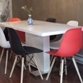 thumbnail image 4 of Inspirer Studio ILIS Extendible Dining Table Pedestal Table MDF High-Gloss White, 4 of 6
