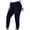 Dark Blue, variant on MLCDZ Plus Size Workout Leggings for Women High Waisted Side Slit Lounge Lightweight Gym Sports Yoga Pants Fitness Exercise Stretch Soft Trousers