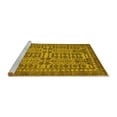 thumbnail image 2 of Ahgly Company Machine Washable Indoor Square Southwestern Yellow Country Area Rugs, 6' Square, 2 of 4