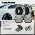 thumbnail image 2 of AutoShack Rear Drilled & Slotted Brake Rotors Premium Ceramic Brake Pads Calipers | Replacement for Chrysler 300 2015 Dodge Charger 2015-2018 Challenger | E-Coated | 8-PC Brake Kit | ShadowGuard, 2 of 4