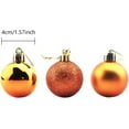 thumbnail image 2 of 24 piezas de adornos navideños pequeños de 1,57 pulgadas, irrompibles, para decoración de fiestas, bodas y fiestas, incluye ganchos para adornos de árbol (naranja, 4 cm/1,57 pulgadas), 2 of 6