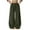 Army Green162, variant on Hifoo Women's Casual Pants High Waist Loose Fit Comfortable Trousers Fall Winter Fashion Elastic Waistband Flowy Wide Leg Pants Solid Color Joggers Daily Slacks Fashionable