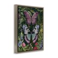 thumbnail image 3 of Stupell Industries Wild Garden Flowers & Butterflies Brown Framed Floater Canvas Wall Art design by Nicole Tamarin, 21 x 17, 3 of 9