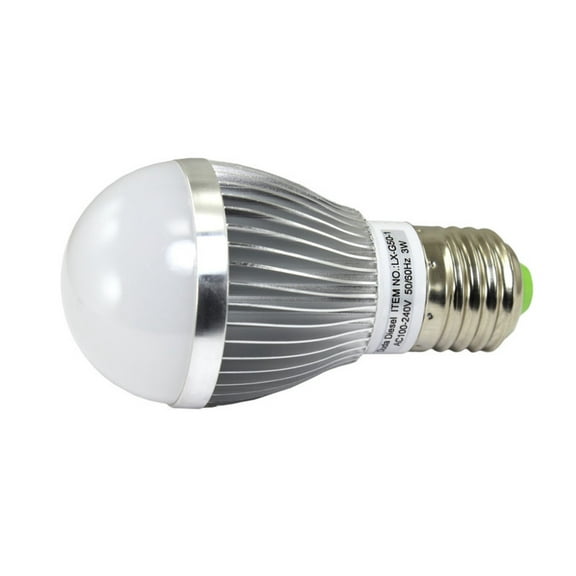 G50-1 LED Light Bulb 3 Watt 240 Lumens 160° 35w Equivalent 100-240v AC 50/60 Hz E-26 30000 Hour Aluminum 2 Year Warranty
