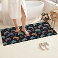 thumbnail image 4 of Colorful Controllers Games Icons Black Pattern Bathroom Rugs Mat,Non Slip Microfiber Bathroom Rug,Rubber Backing,Soft Bathroom Mats for Bathroom Floor,Tub and Shower,60x24in(150x60cm), 4 of 5