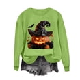 thumbnail image 5 of Jsaierl Halloween Sweatshirts for Women Plus Size Pumpkin Graphic Pullovers Fall Loose Fit Round Neck Long Sleeve Sweater Tops Halloween Clothes, Sizes S-2XL, 5 of 7