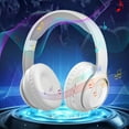 thumbnail image 5 of Bluetooth Headphones, 120H Playtime Headphones Wireless Bluetooth with 3 EQ Modes, Low Latency, Hands-Free Calls, Over Ear Headphones for Travel Home Office Cellphone PC, 5 of 5