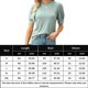 thumbnail image 3 of Camisa De Punto Superior Señoras Cami Top Blusa Cuello redondo Camiseta de moda Ropa de vacaciones (Verde M) Cgtredaw Para estrenar, 3 of 6