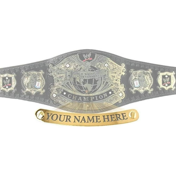 Personalized Nameplate Compatible with Adult WWE Undisputed Version 1 Championship Replica Belt