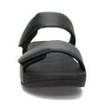 thumbnail image 3 of FitFlop Lulu Adjustable Leather Slides All Black 2 7 M (B), 3 of 7