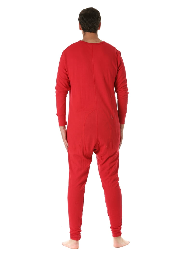 followme Men's Warm Long Johns Onesie Pajamas Thermal Henley Adult