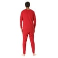 thumbnail image 3 of #followme Men's Solid Thermal Henley Adult Onesie (Red, Small), 3 of 3