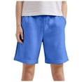 thumbnail image 1 of 2DXuixsh Boys Sweatpants Shorts Youth Athletic Basketball Shorts with Pockets Boys Shorts Comfortable Soft Breathable Drawstring Solid Color Pull on Jogger Shorts Dark Blue 3-4 Years, 1 of 4