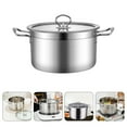 thumbnail image 3 of Shisuyan Stainless Steel Soup Pot Multifunctional Pot Practical Hot Pot with Glass Lid, 3 of 9