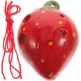 thumbnail image 5 of Mutably 1 Set Cute Strawberry Shaped 6-Hole Ceramic Ocarina Portable Beginner Musical Instrument, 5 of 10