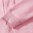 thumbnail image 3 of NoxwB Men's Fashion Solid Color Loose Fit Fleece Jacket Casual Workout Hoodie Long Sleeve Full-Zip Hooded Sweatshirt with Pockets Pink M, 3 of 6
