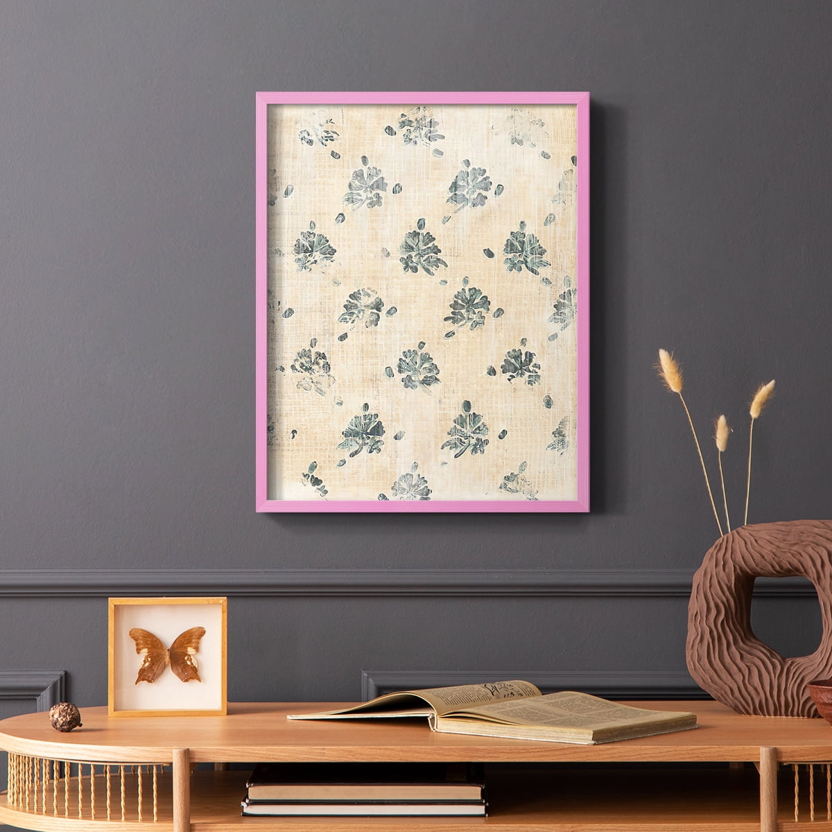 Vintage Blockprint II in Paper Solid Wood 11 x 14 Framed Print