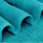 White Classic Hotel Collection 650 Gsm Cotton Bath Sheet Towels, Oversized Bathroom Towels, Aqua, 35 x 70, 2 Pack