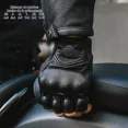 thumbnail image 4 of Guantes De 100% Piel De Cabra De Medio Dedo Para Moto, 4 of 5