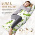 Body Pillow Cover green Peas cute print Soft Body Pillow Pillowcase