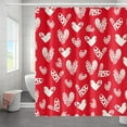 thumbnail image 2 of Happy Mother''s Day Shower Curtain with Hooks White and Red Love Heart Shower Curtain for Mother Day Festival Style Bathroom Decorative Waterproof Polyester Fabric, 36x72 Inch, 2 of 6