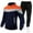 01 Orange, variant on guisaled Men Tracksuit Set 2 Piece Athletic Colorblock Sports Casual Sweatsuit Pullover Hooded Shirts Drawstring Sweatpants Suit