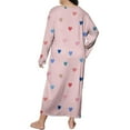 thumbnail image 5 of Tweang Summer Nightgowns for Women Ladies Nightgowns Night Gowns for Adult Women Summer Pajamas for Women Gowns for Women Sleepwear Cotton Nightgown Womens Satin Nightgown Pink 5XL, 5 of 5