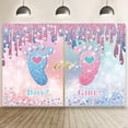 thumbnail image 1 of Gender Reveal Backdrop Watercolor Blue Pink Banner Boy or Girl What Will Baby Be Gender Reveal Decoration Twinkle Little Star Gender Reveal Photograph, 1 of 4