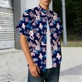 thumbnail image 2 of MDUKONU Chemise Habillée Décontractée pour Homme à Manches Courtes, Ne Rétrécit Pas, Chemise à la Mode Bleue TTG, 2 of 4