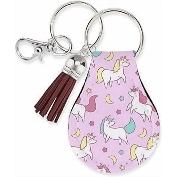 Jolitee Neoprene AirTag Compatible Case Keychain – Durable & Stylish Holder with Secure Ring and Clip, Compatible with Apple AirTag (Unicorn)