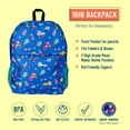 thumbnail image 2 of Wildkin Kids 16 Inch Backpack for Boys and Girls, Features Padded Back & Adjustable Straps (Rad Roller Skates Blue), 2 of 7